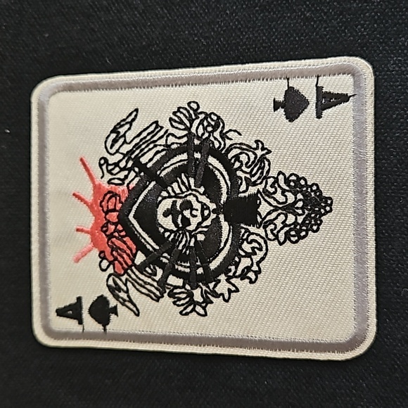 Hand Crafted Black Canvas Cosmetic Bag Pencil case Iron transfer Floral design - Picture 7 of 17